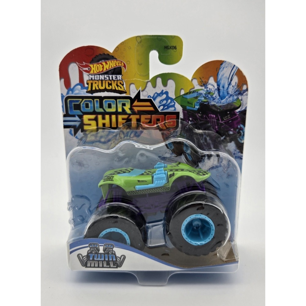 Hot Wheels Monster Trucks Color Shifters Twin Mill New‎ Pkg Damage